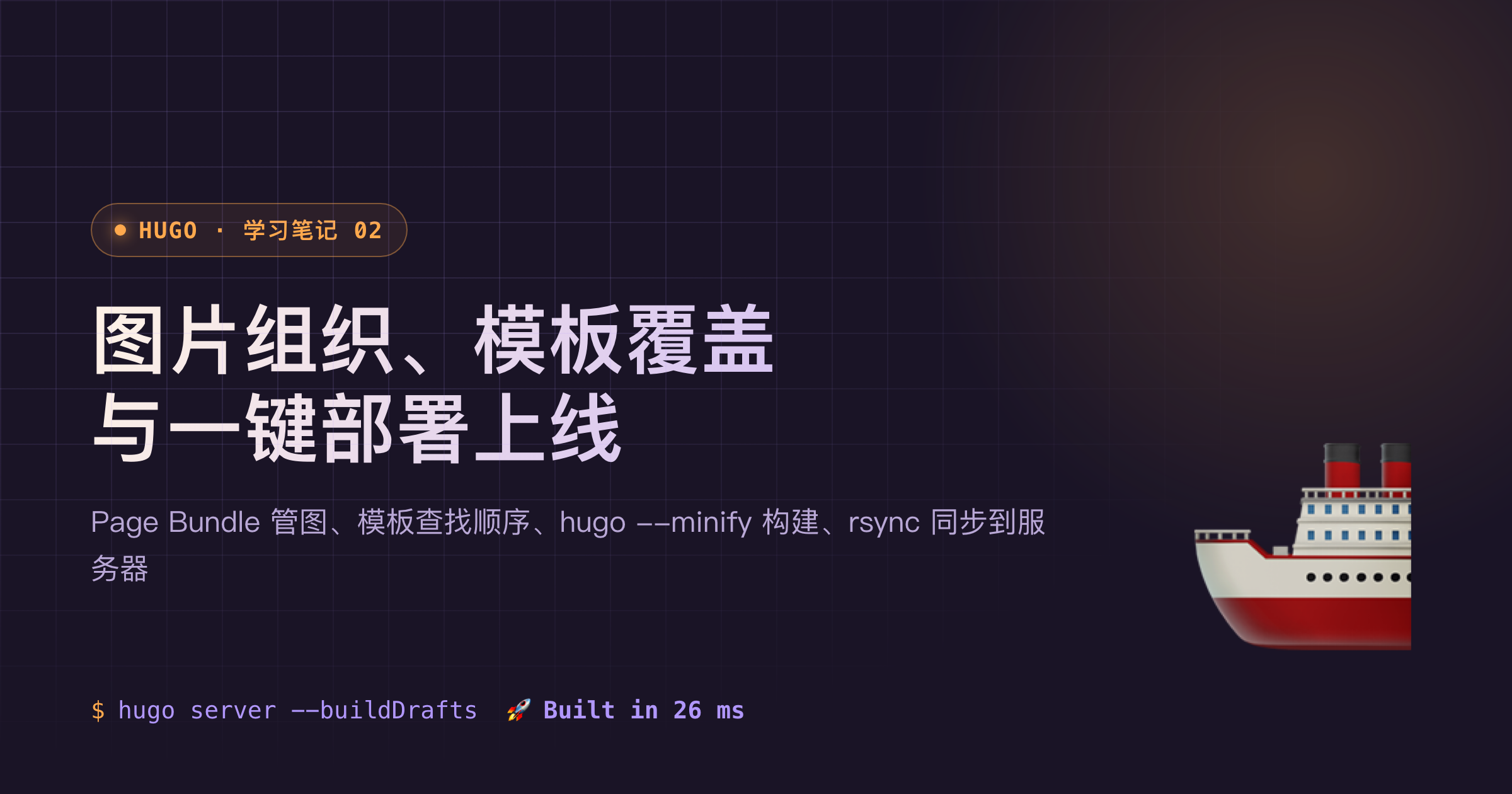 Hugo 进阶:组织内容与部署